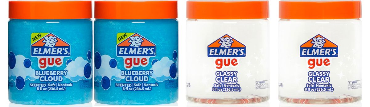 Elmer's GUE Pre Made Slime, Cosmic Shimmer Glitter Slime, 2 Count