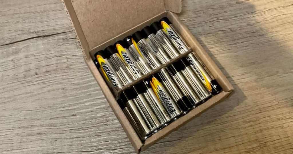 A box of Energizer Max AAA Batteries 32-Pack