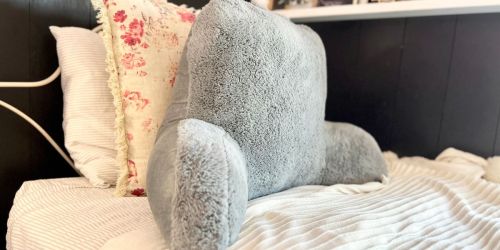 These Faux Fur Backrest Pillows are UNDER $13 on Walmart.com | Perfect for College Dorms!
