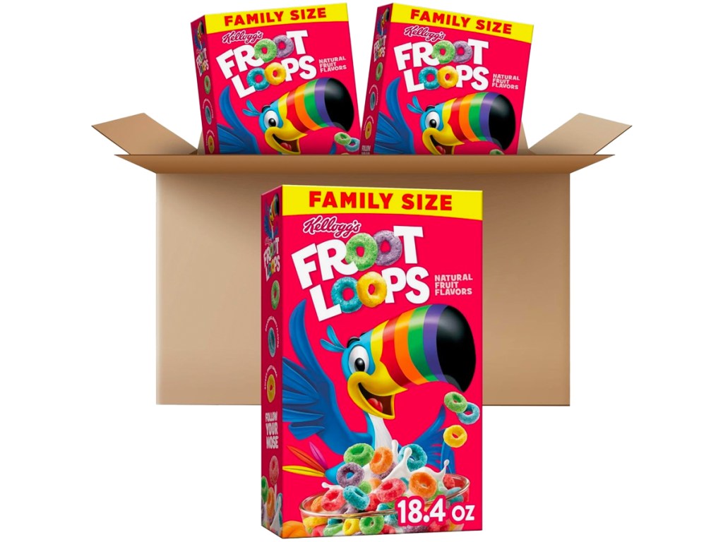 Froot Loops Family Size Cereal 3-Pack