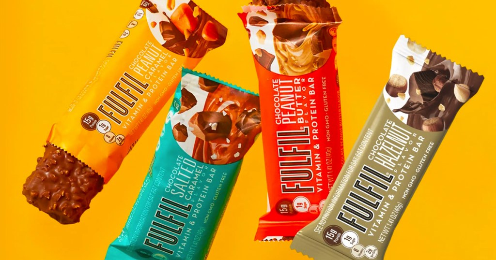 four flavors of Fulfil bars