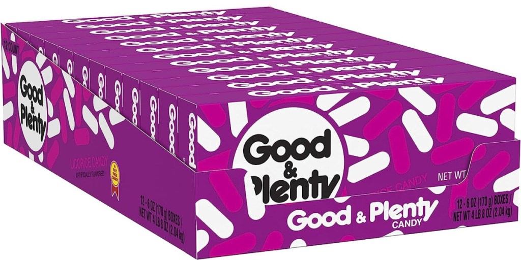 GOOD & PLENTY Licorice Candy box