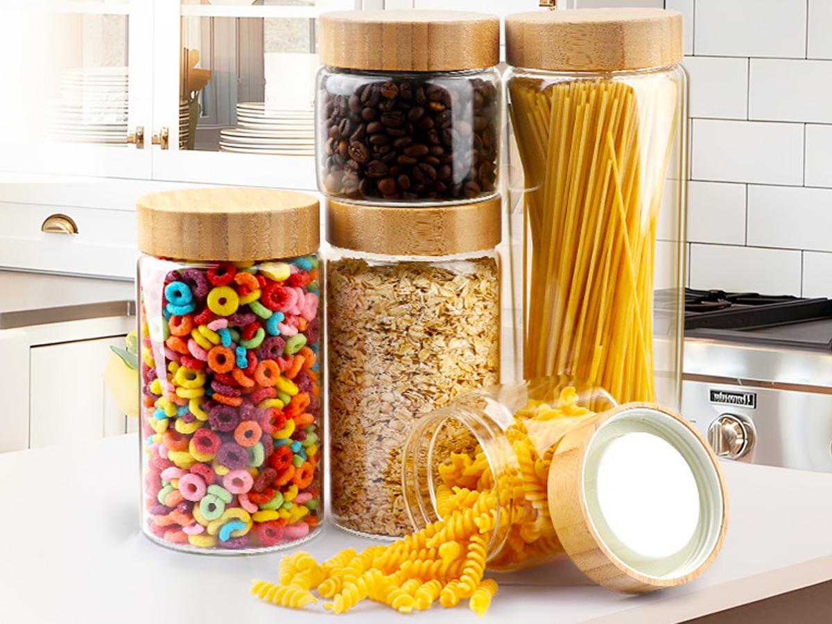 Glass Food Storage Container 5-Piece Set w/ Labels Only $17.75 Shipped ...