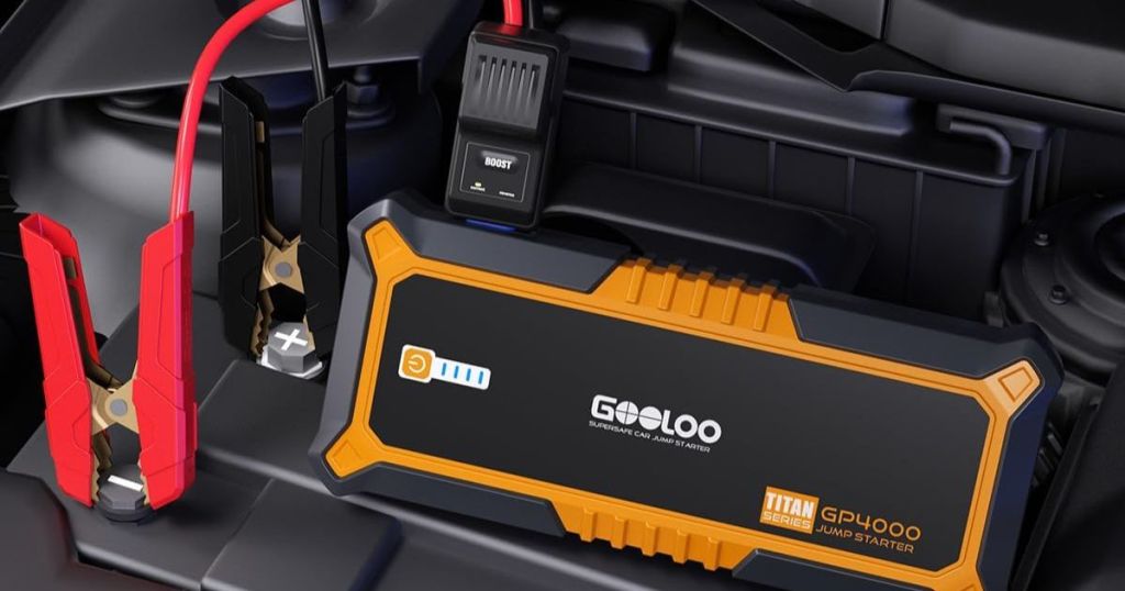 🔥GOOLOO GP4000 Car Jump Starter 4000A Portable Car Battery Charger 12V  Jump Box