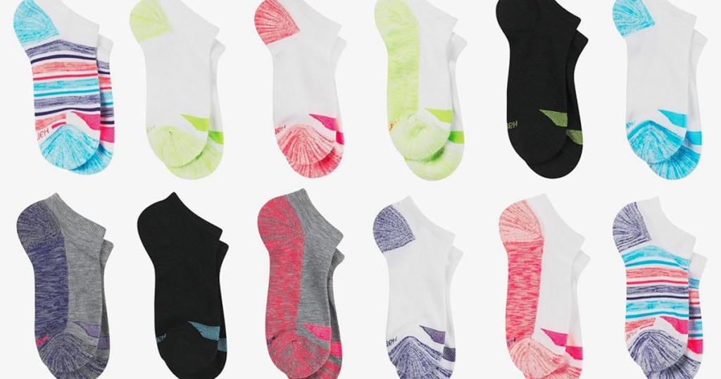 Hanes Girls' Cool Comfort Ankle Socks 12-Pack 