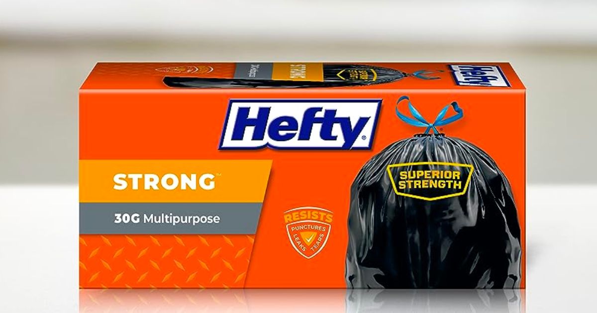 Hefty Strong Large Trash Bags, 30 Gallon, 74 Count 74 Count (Pack