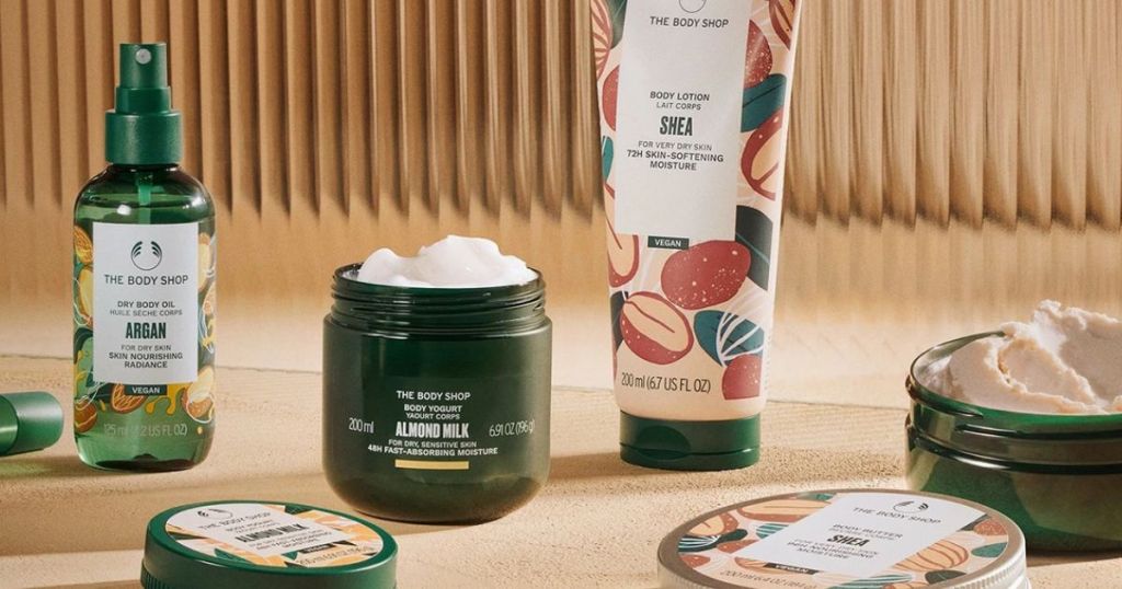 The Body Shop hair treatment, shampoo and body butters