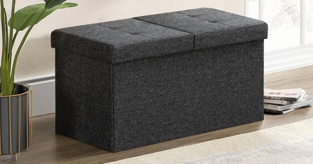  Otto & Ben 30" Storage Ottoman with SMART LIFT Top shown in living room