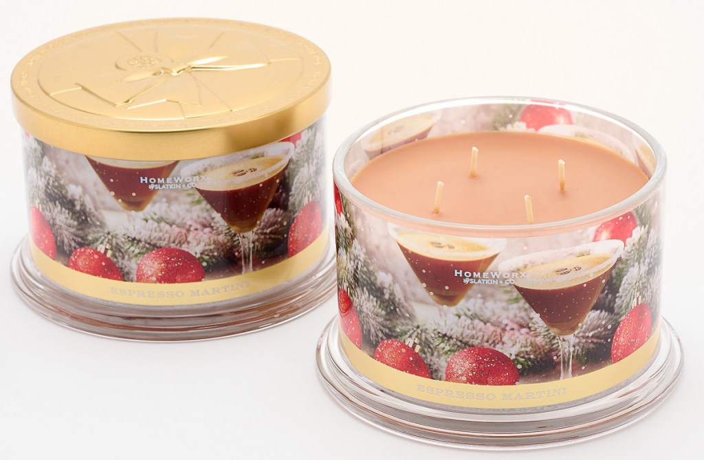 HomeWorx by Slatkin & Co. S_2 Holiday Traditions 18oz Candles in espresso martini