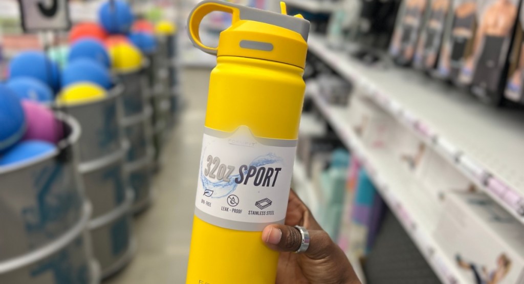 hydroclear yellow water bottle in store