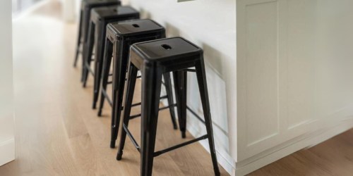 FOUR Industrial Bar Stools Just $87 Shipped on Walmart.com (Only $21.75 Each!)