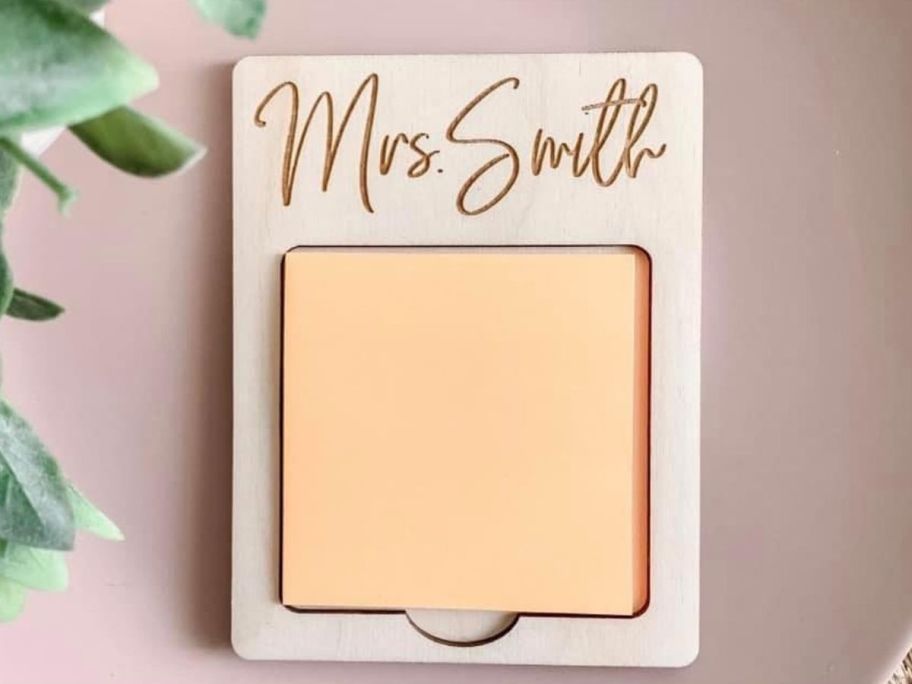 Personalized Teacher Post-It Note Holder Teacher Gift