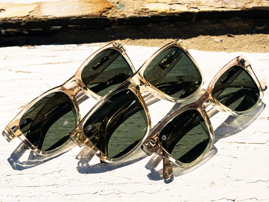 three pairs of matching sunglasses