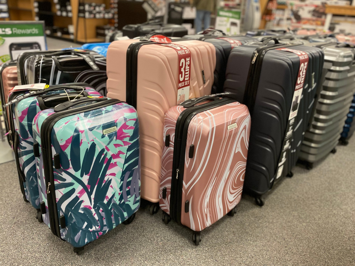 luggage display in Kohl's store 