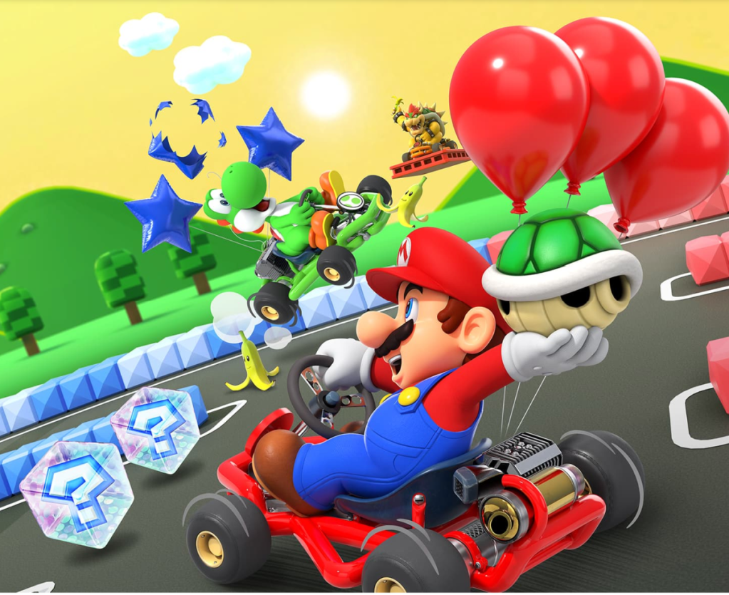 A screenshot of Mario Kart Tour, one of the best free online mobile games