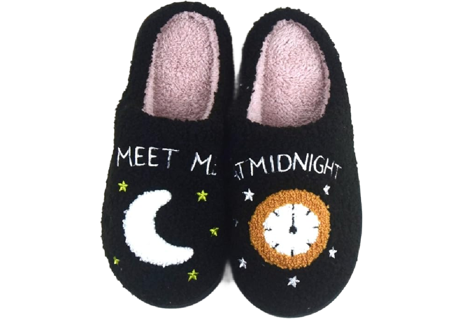 Meet Me at Midnight Halloween Slippers from Amazon