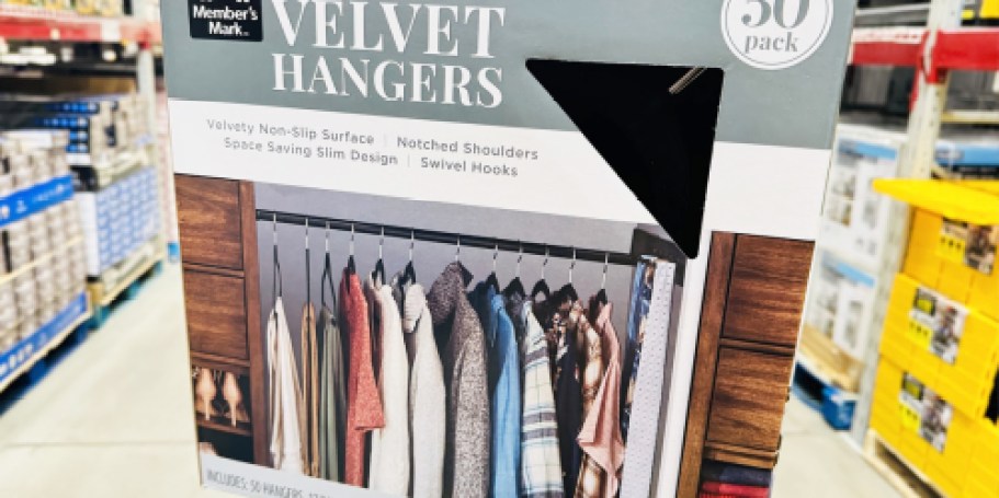 Member’s Mark Velvet Hangers 50-Pack Only $9.98 at Sam’s Club