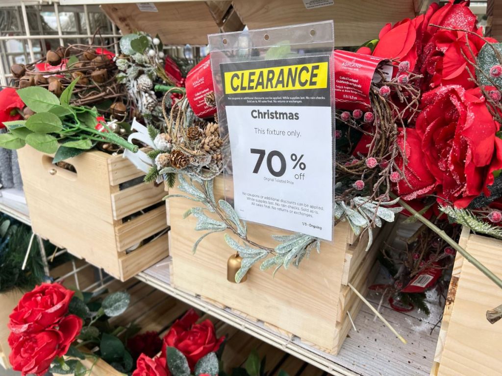 Michaels Christmas Clearance Flowers