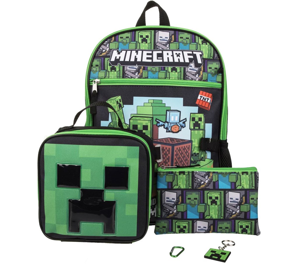 minecraft backpack and lunchbox set