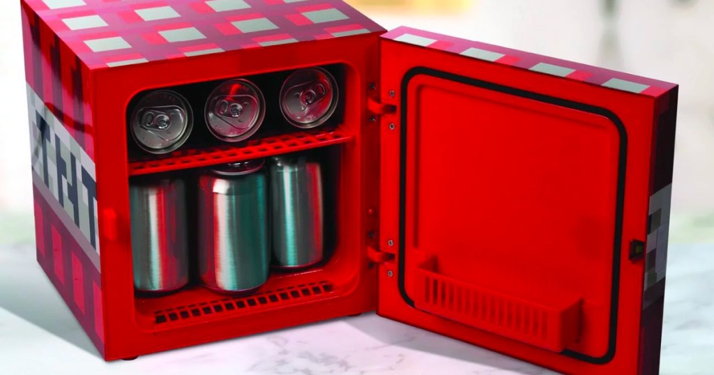 Minecraft 12Can Mini Fridge w/ LED Lights JUST 45 Shipped on Walmart