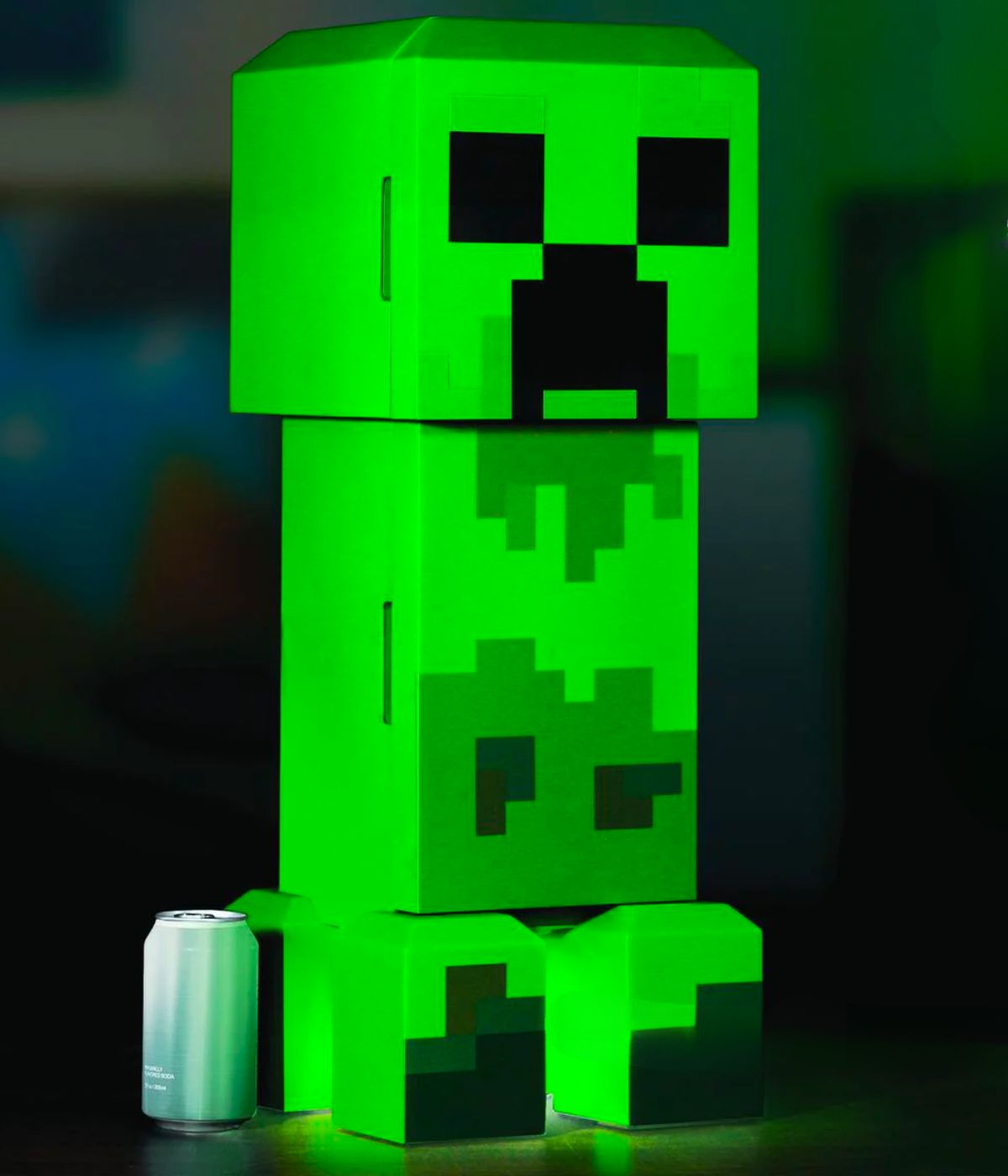 Minecraft Green Creeper Body 12 Can Mini Fridge