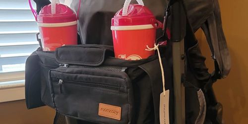 Universal Stroller Organizer Only $22.94 Shipped on Amazon | Cupholders, Multiple Pockets, & Detachable Wristlet!
