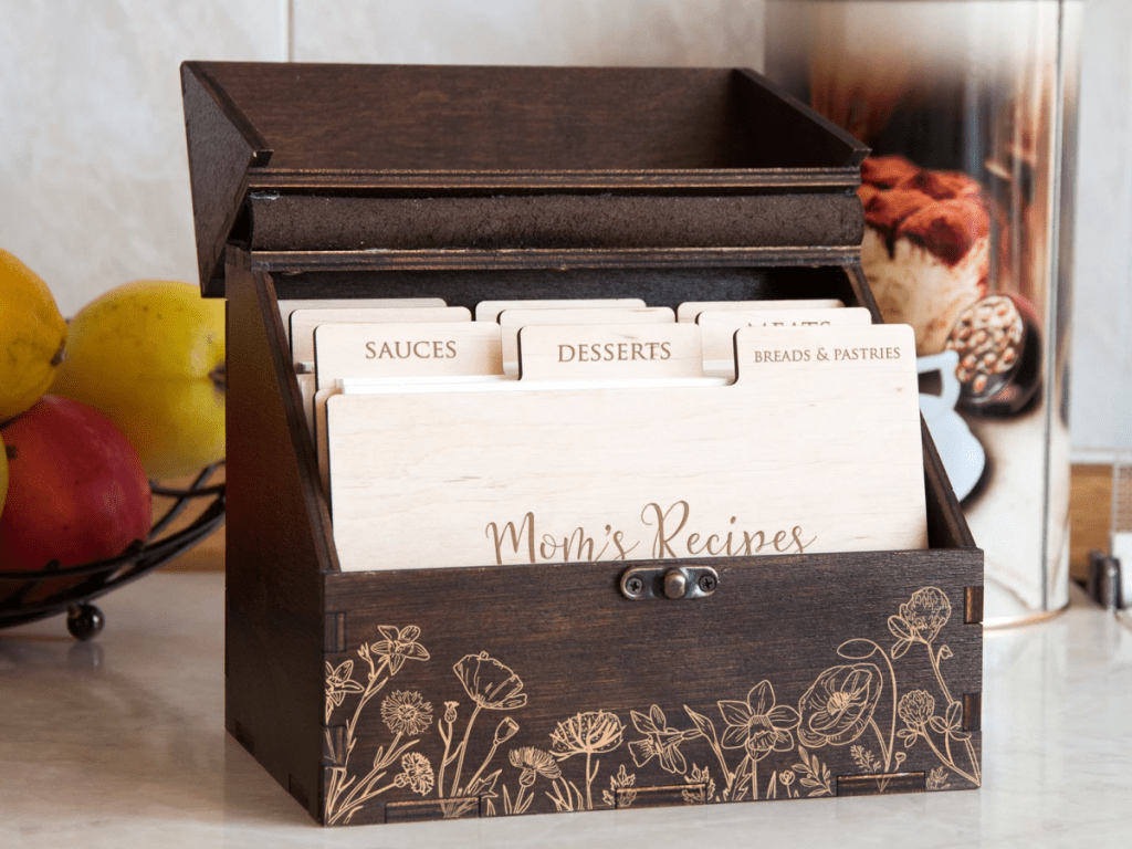 A personalized wedding box from WoodCookStudio on Etsy