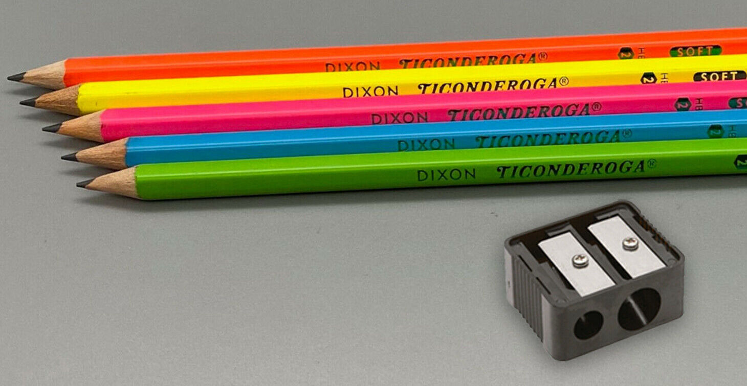 Ticonderoga Neon #2 Pre-Sharpened Pencils with Erasers 10-Pack