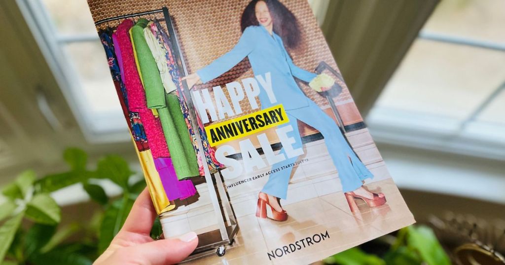 Nordstrom Anniversary Sale Magazine in a human hand