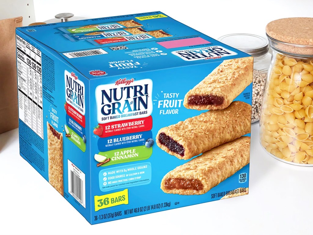 Nutri-Grain Bars Variety Pack on pantry shelf