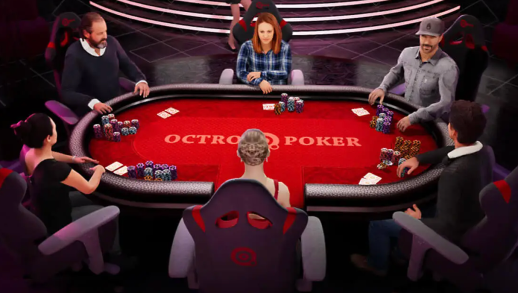 A screenshot of Octropoker, one of the best free online games to play with friends or alone
