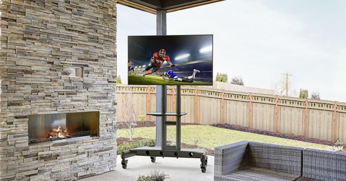 Rolling TV Cart w/ Adjustable Shelf Only 73.99 Shipped for Amazon Prime Members Fits TVs Up