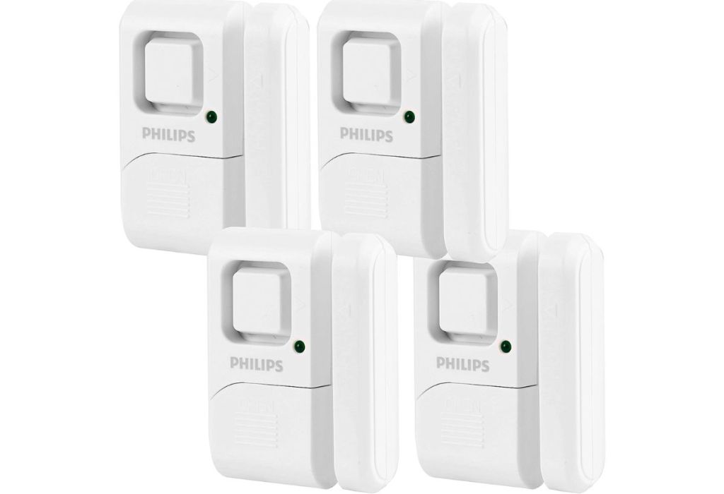 Philips Personal Security Window and Door Alarm in White 4-Pack 