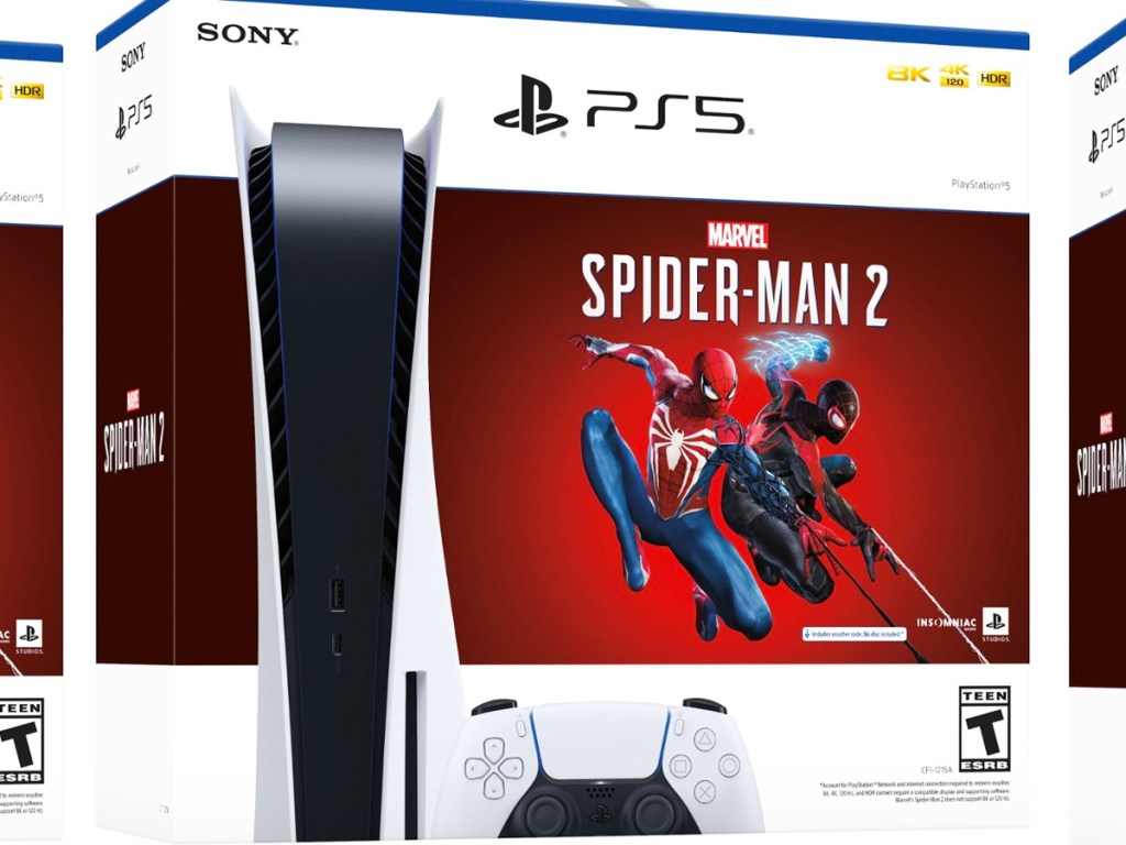 Spider-Man themed PS% console box