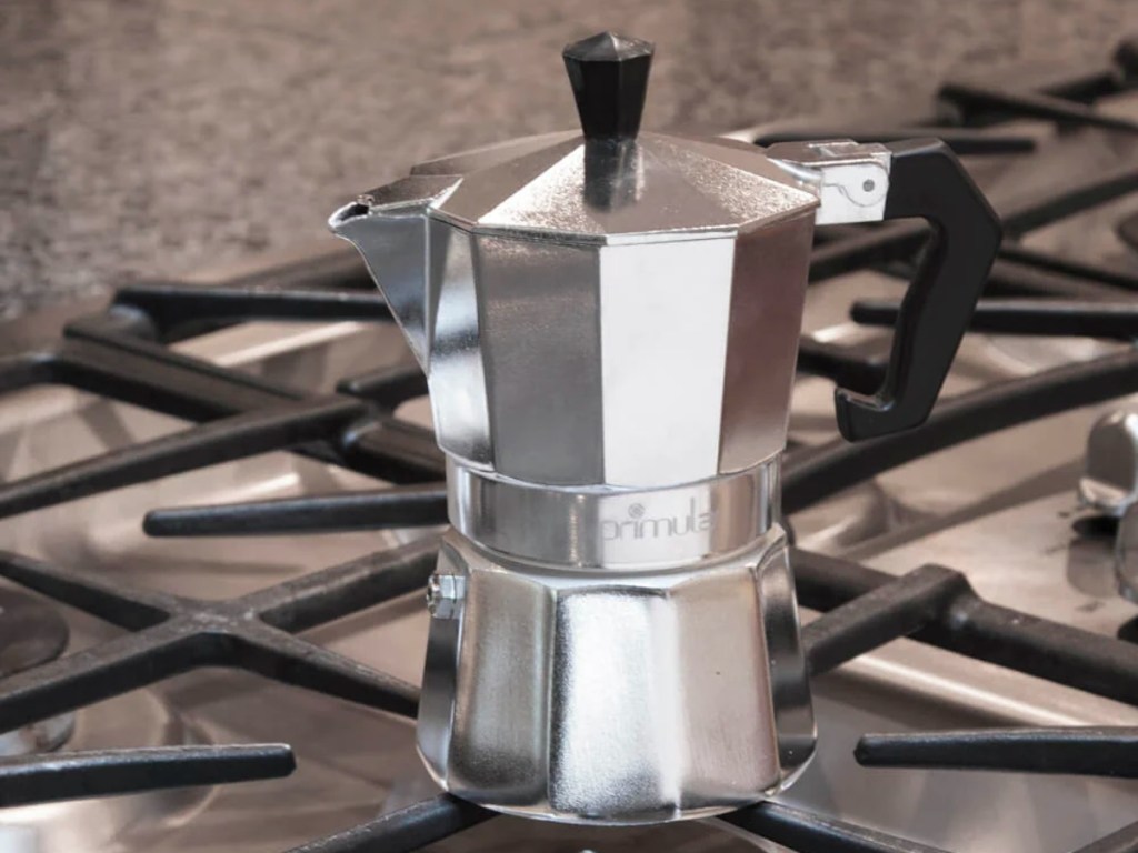primula moka pot coffee maker on stove top
