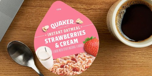 Quaker Instant Oatmeal Cups 12-Count from $11.38 Shipped on Amazon