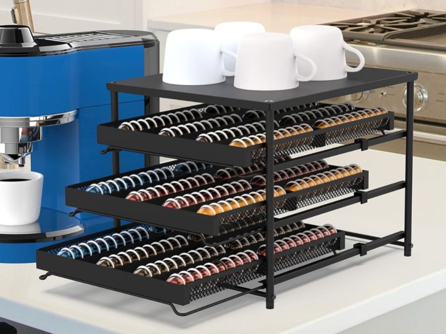 Simple Trending 3-Tier Coffee Pod Storage Drawer Holder for K-cup Coffee Pods