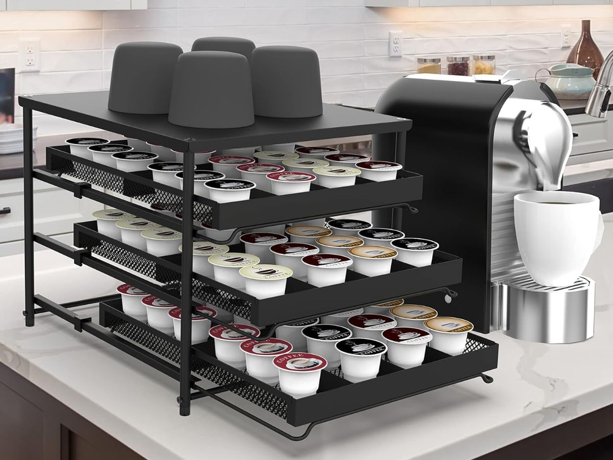 Coffee Pod Holder Only $11.48 on Amazon | Holds 72 Pods or Spice Jars!