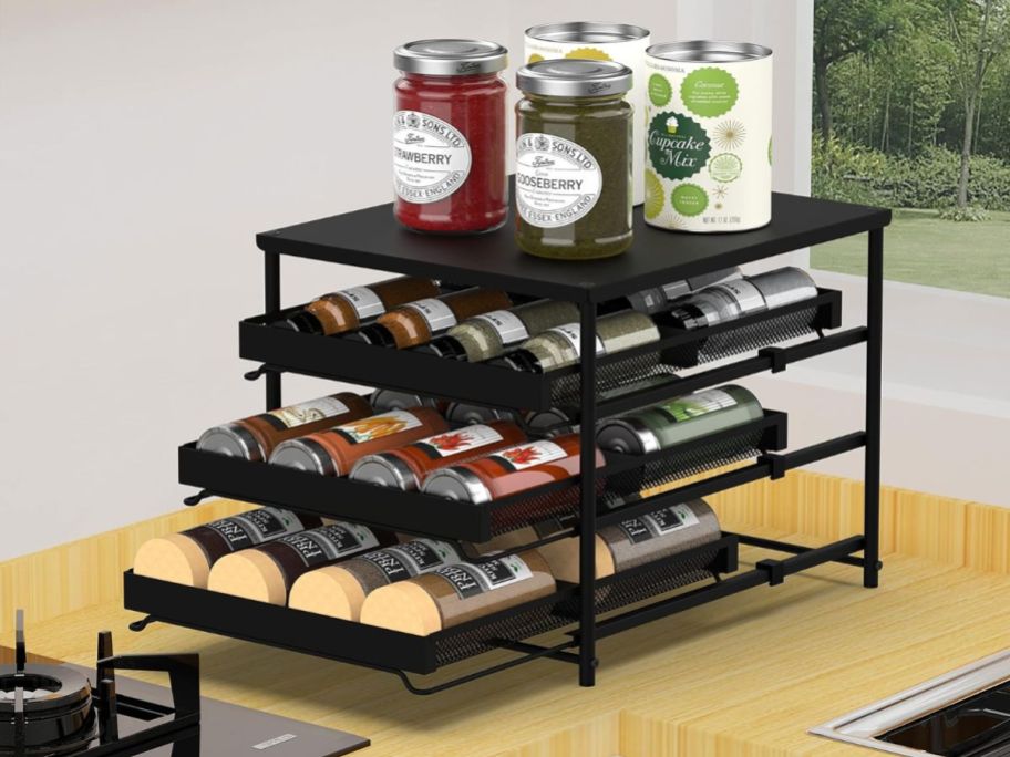 Simple Trending 3-Tier Coffee Pod Storage Drawer Holder for holding spices