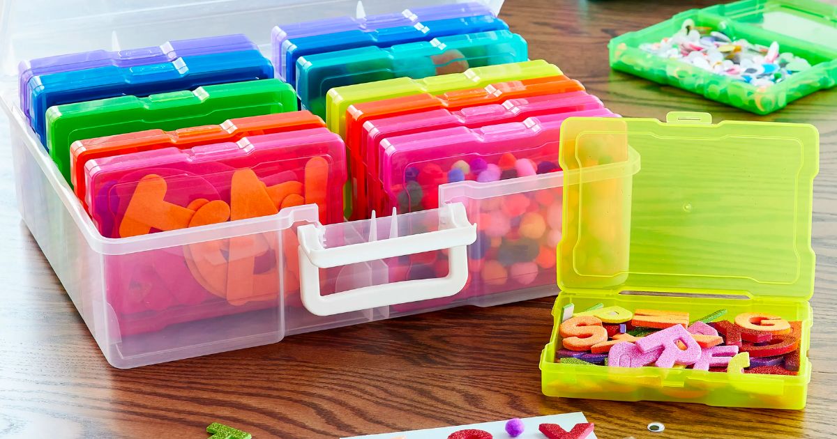 Simply Tidy 16-Case Photo and Craft Keepers in Rainbow