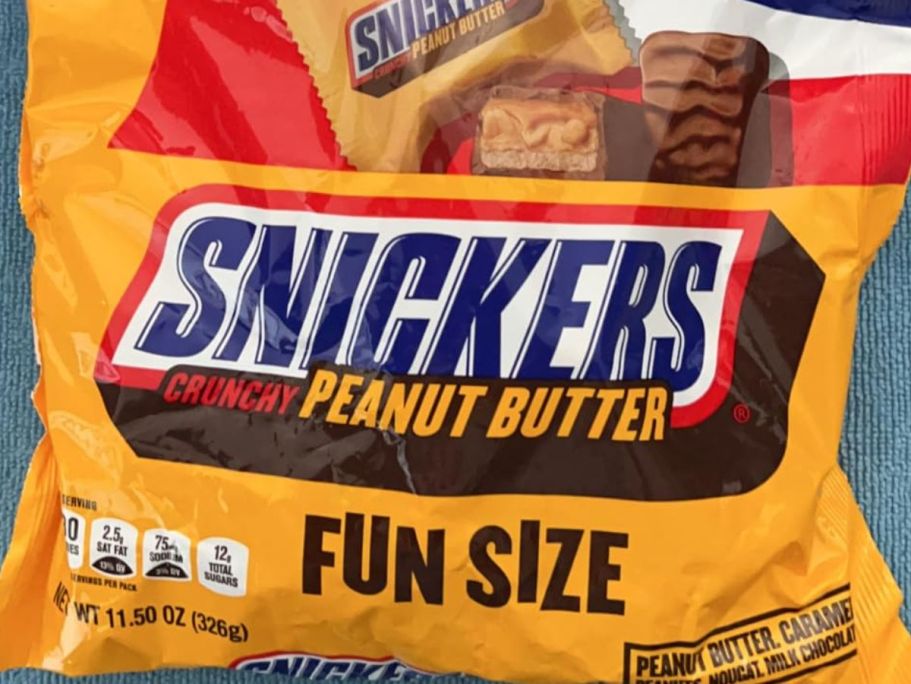 Snickers Crunchy Peanut Butter Fun Size Bag Only $2.99 on Amazon