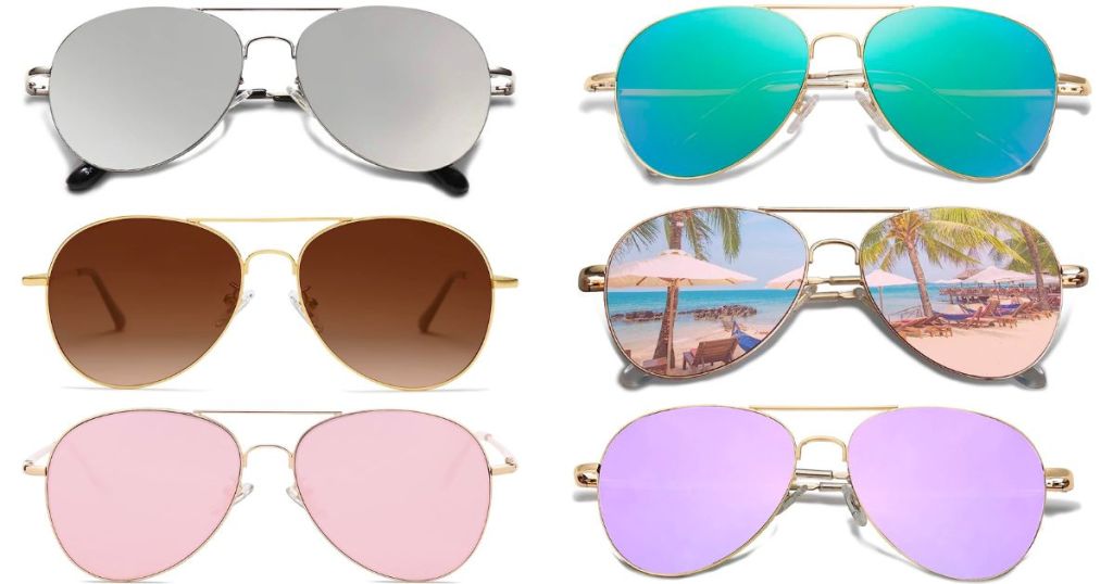 Sojos aviators in 6 colors