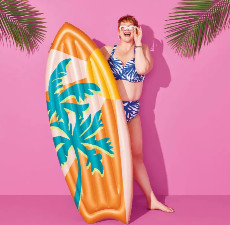The sun squad surfboard raft, one of the best Target pool floats of 2024