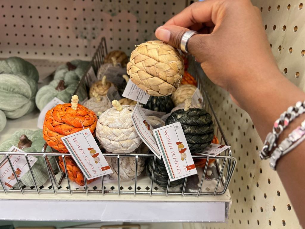 Woven Mini Pumpkins from Target