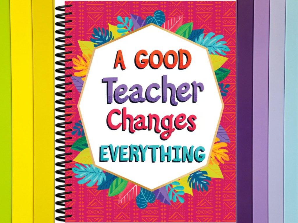 Colorful teacher planner
