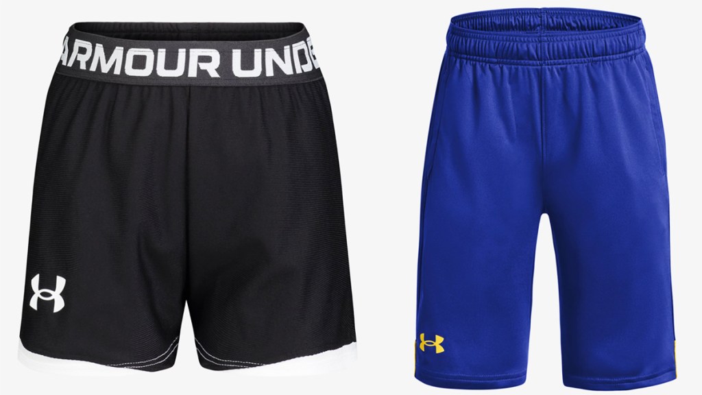 black and blue under armour shorts