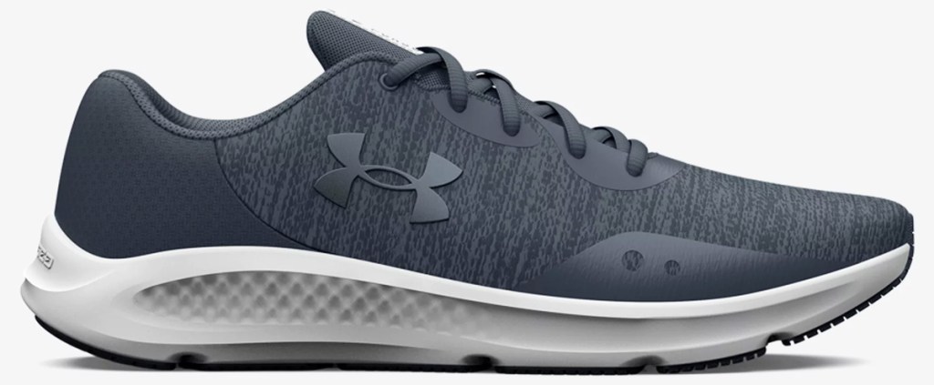 dark grey running shoe