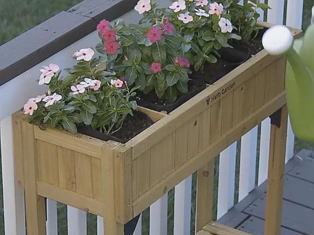 VegTrug Slim Planter on a deck