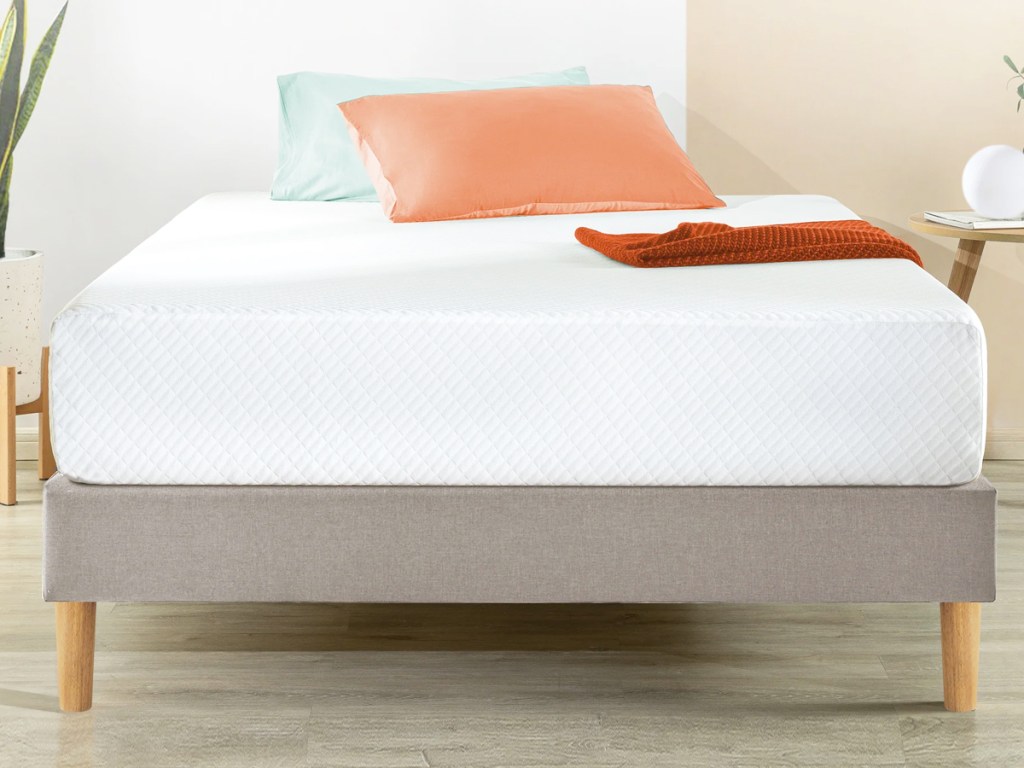 mattress on a grey base