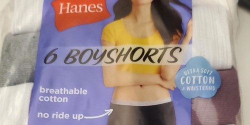 ** Hanes Women’s Boyshorts Underwear 12-Pack Only $6.98 on Amazon (Regularly $19)
